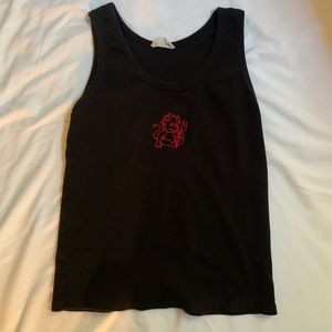 black tank top with little devil